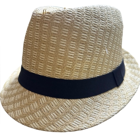 Milani 100% Straw Fedora Natural Hat Small Medium - Picture 9 of 14